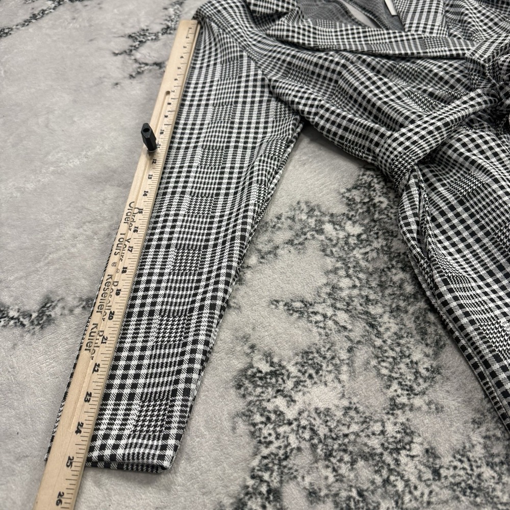 Eloquii Womens‎ Size 22 Plaid Belted Jumpsuit Wide Leg Black White Plus Career - Picture 8 of 16